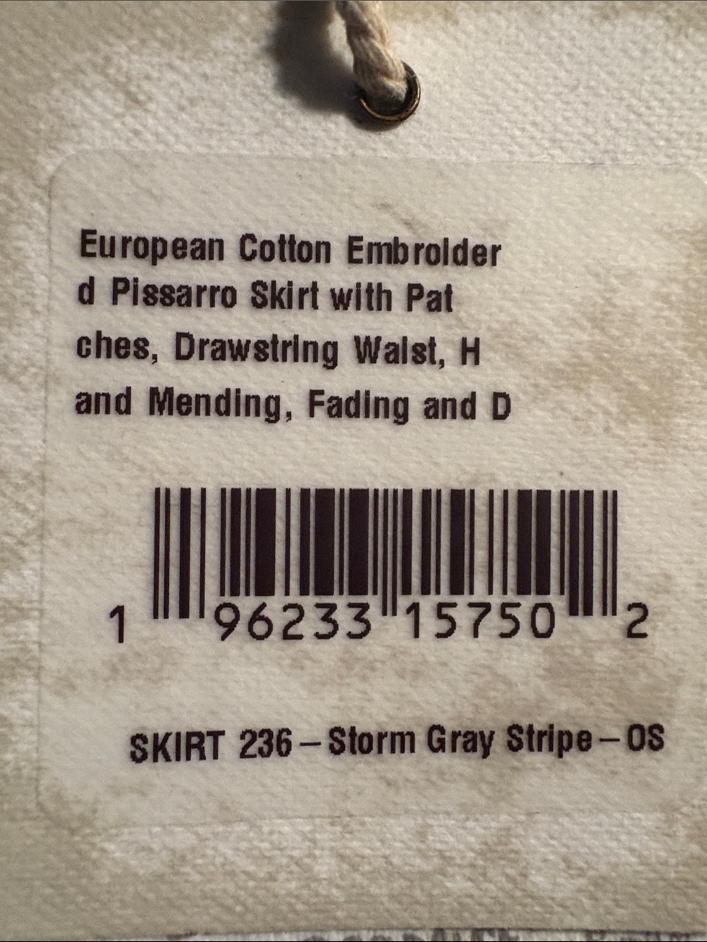 Magnolia Pearl NWT Embroidered Pissarro Skirt in Storm Gray Stripe - Picture 8 of 8